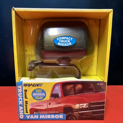 Rally No. 3610 Dual Mount Breakaway Universal Compact Truck & Van Mirror Black