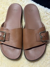 UGG Seaside Leather Sliders Women's Sandals Uk8