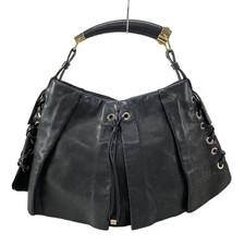 Borsa a mano Yves Saint Laurent rivegauche (YSL) Mombasa 135458 in pelle nera GIAPPONE