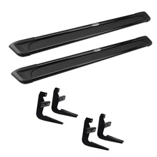 Westin Sure-Grip 79" Aluminum Flat Running Boards w/ Black Trim & Mounting Kit