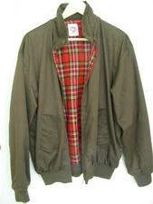 warrior clothing uk england harrington jacket mens L large punk brown