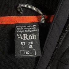 Rab Capacitor Mens L Black Full Zip Hoodie Fleece Jacket Technical Layer Basic