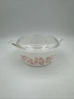 Pyrex Pink Gooseberry Casserole Dish 472 With Lid Vintage Bowl