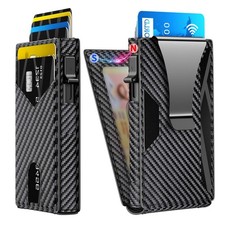 Wallet for Men Aluminum RFID Blocking -Metal Smart Pop-Up Credit Card Holder ...