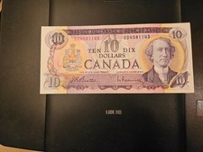 1971 $10 Dollar Bank of Canada Banknote DD4581143 AU 50