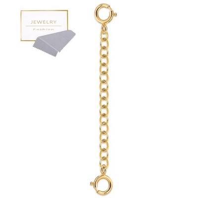 18K Solid Gold Extender for Necklace Bracelet Real Durable Adjustable Chain B 