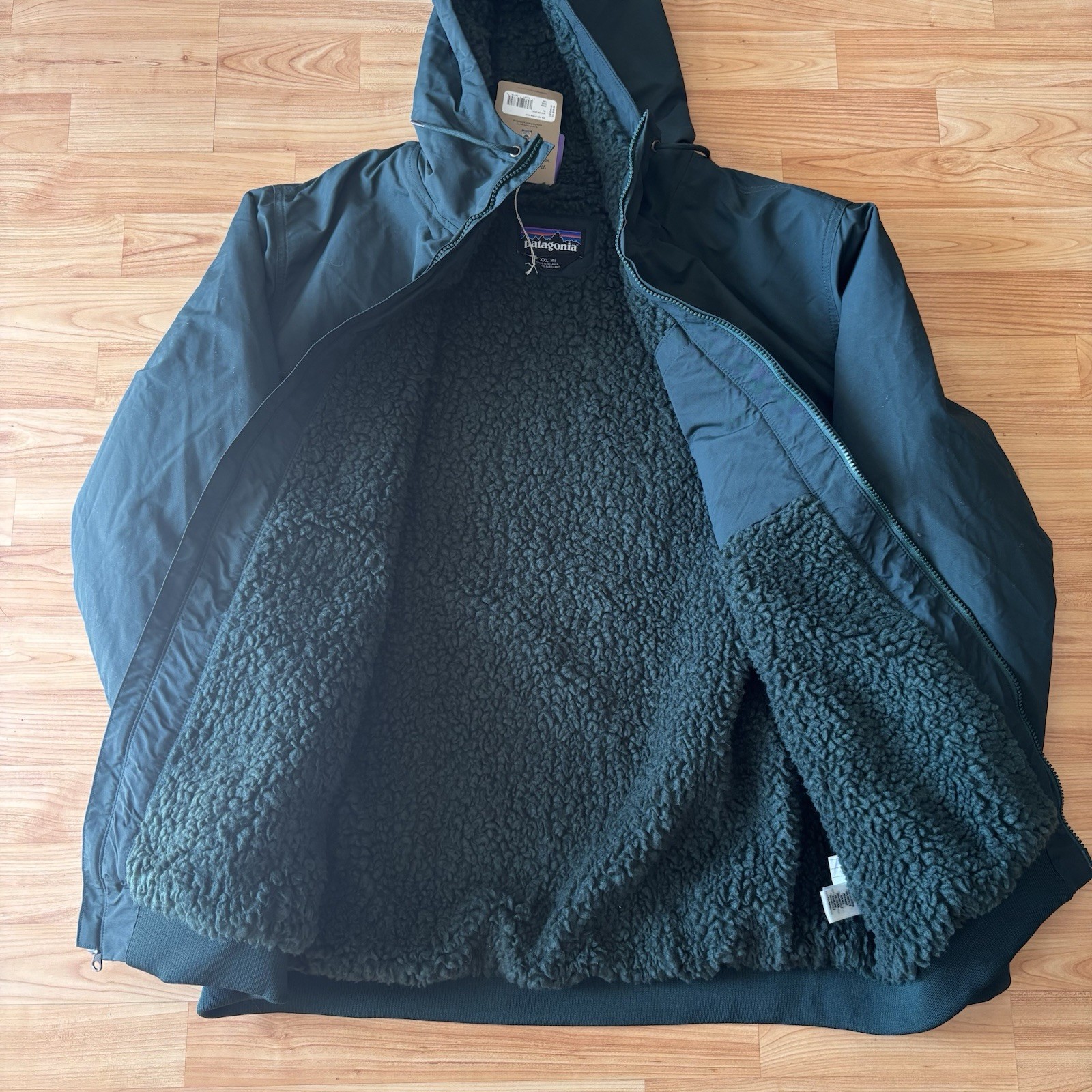 NWT PATAGONIA MEN'S LINED ISTHMUS HOODY SHERPA LINED JACKET GREEN SIZE XXL! thumbnail 3