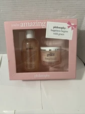 PHILOSOPHY "Amazing Grace" 8 oz Shampoo/Bath/Shower Gel & 4 oz Whipped Creme Set