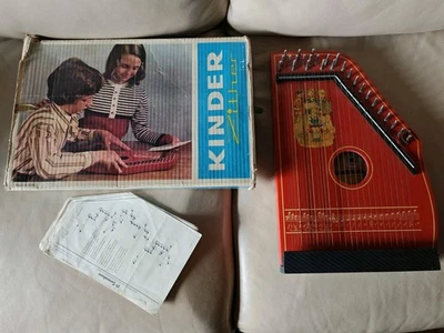 Zither Kinder DDR Noten Super Zustand Komplett Zupfinstrument 70er Sammler VoPo - Bild 1 von 4