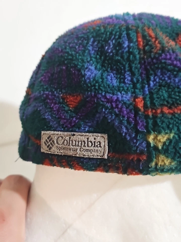 Винтажная мужская флисовая ацтекская кепка с узором Columbia размер S/M США - Изображение 3 из 4