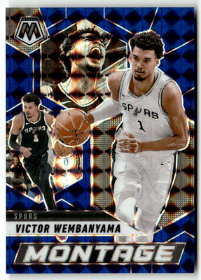 Panini Mosaic NBA 2024-25 No. 25 Victor Wembanyama Montage Blue 170/199