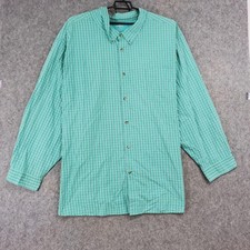 Kingsize Shirt Mens 7XL Green Check Long Sleeve Button Down Big Tall Casual