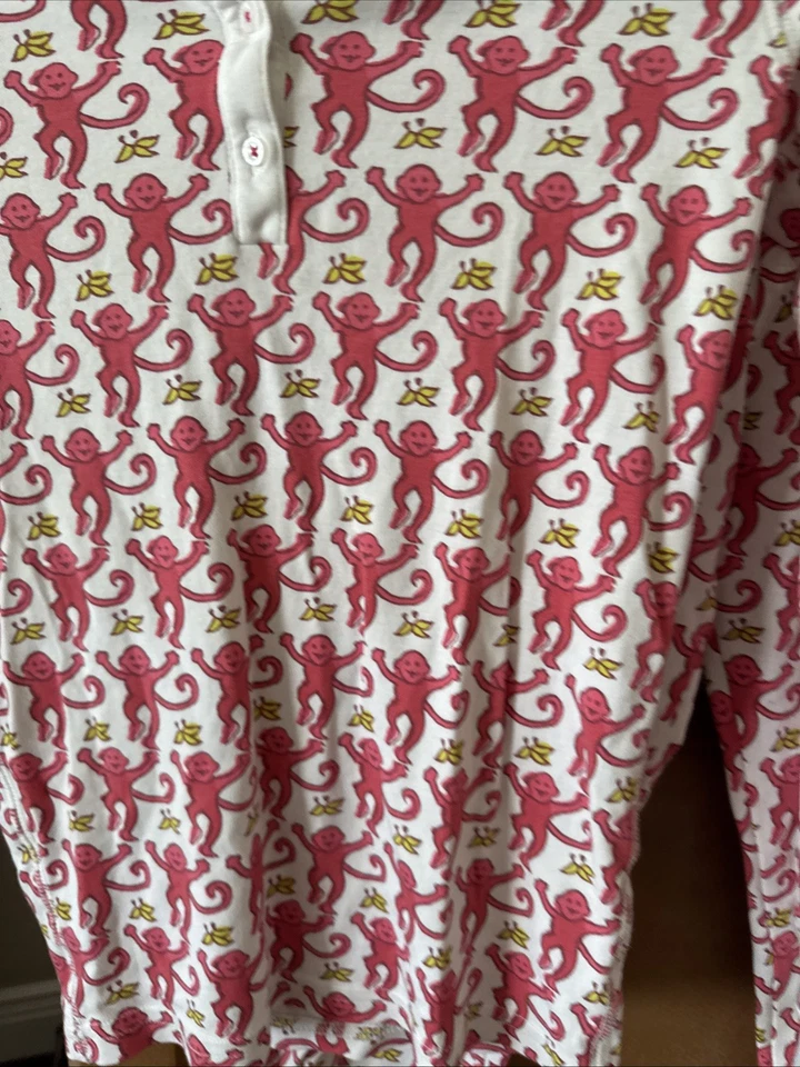 Pijama Roller Rabbit Soft Monkey Top Pantalones Largos Talla 12 Años  Foto 4 de 4