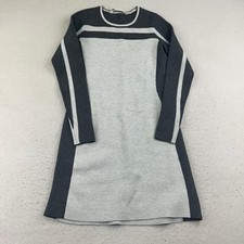 Athleta Sweater Dress Womens Small Gray Woolen Long Sleeves Pullover