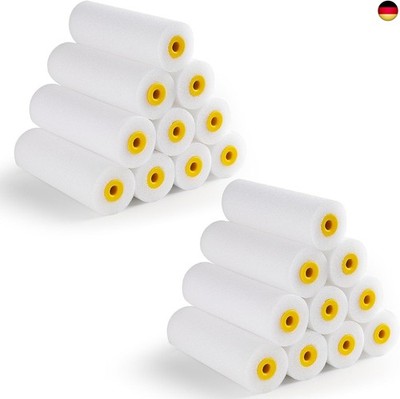 Mister Rui 20x Lackierwalze, 11 cm Schaumwalze, Lackierwalzen,