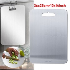 Stainless Steel Cutting Board Double-Sided M-Titanium Chopping Board for Kitchen