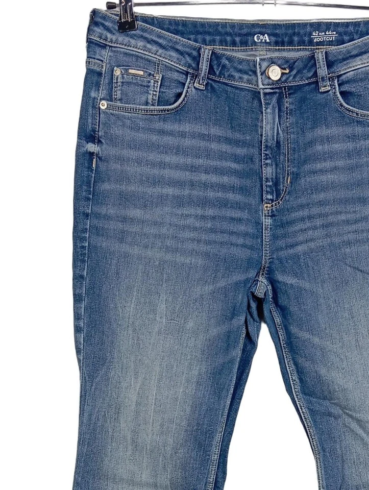 C&A Vaquero de talle alto Mujeres Vaquero Talla EU 42 azul look casual - Imagen 3 de 4
