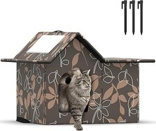 Outdoor Cat House – Large Weatherproof Feral Cat Shelter, Winter & Collapsible