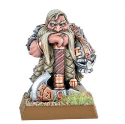 Dwarf Lord E-Metal-OOP-Great Axe-Thane-Mordheim-Fantasy-Warhammer Old World-AoS