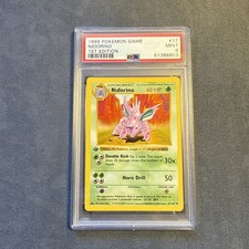 1999 POKEMON BASE SET 1ST EDITION #37 NIDORINO PSA 9