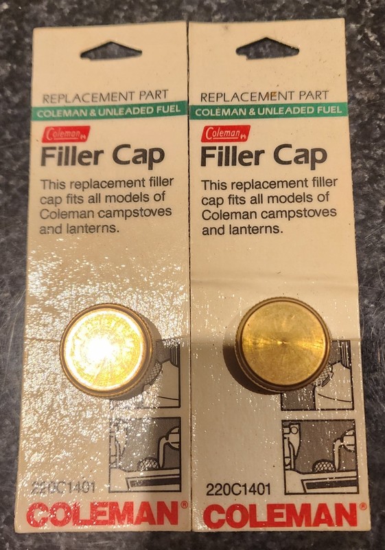 (2) Coleman 3000000454 Filler Caps Lantern  425A1405- MADE IN USA 90s Lot