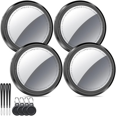 QCOQ Air Tracker Tags-4 Pack Black | Bluetooth 4 Pack, Black/4 Pcs - D7 