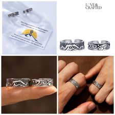 Love & Crafted His N Hers Mountain Ringe Set Brandneu