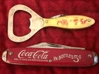 Vtg COLONIAL KNIFE CO COCA COLA 5 CENTS BOTTLE OPENER POCKET KNIFE LOT