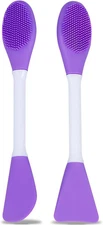 2 Pcs Silicone Face Brush,Soft Facial Cleansing Brush,Silicone Face Scrubber for