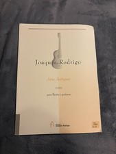 Vintage sheet music Joaquin Rodrigo ARIA ANTIGUA (1969) for Classical Guitar OBO