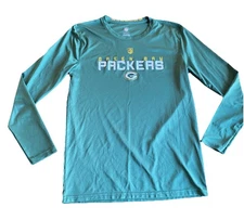 Green Bay Packers Youth L Long Sleeve T-Shirt Green NFL Team Apparel 