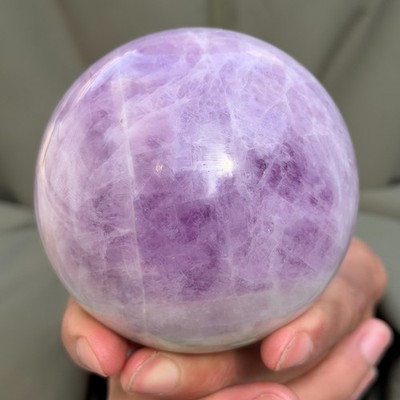 2.15LB Natural Kunzite Sphere quartz Crystal Mineral & Ultraviolet Reaction