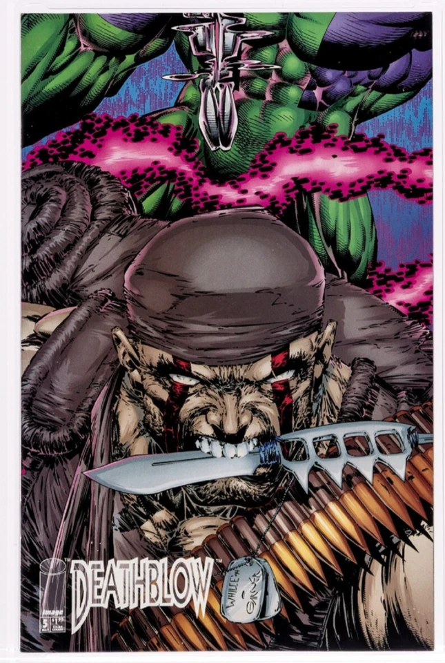 Deathblow 5 CGC 9.8 NM/M White Pages Portacio Garner Variant 1994 Image Comics - Image 3 of 4