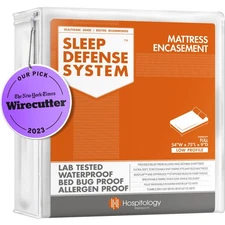 Mattress Encasement - Zippered Bed Bug Dust Mite Proof Hypoallergenic - Sleep...