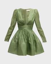 100% Authentic Zimmermann Lyrical Cross Over Mini Dress-Size AU0, UK8,RRP $950