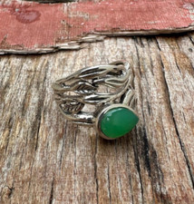 Top Grade Chrysoprase Gemstone Ring Handmade Jewelry Ring 925 Sterling Silver
