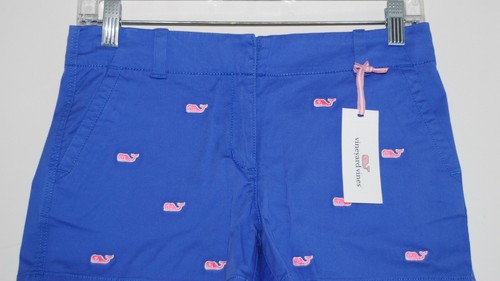 NWT Vineyard Vines Girl's Marlin Blue Whale Everyday Shorts 3.5" Ins sz 12 - Picture 2 of 12