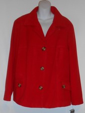 R-q-t Woman Plus Size Fleece Winter Jacket Scottish Red Size 24w Nwt