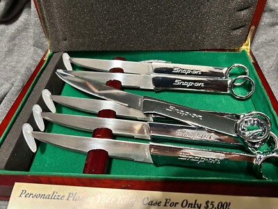 Snap-on Box Wrench Inspired Stainless Steel Knife Set With Wood
