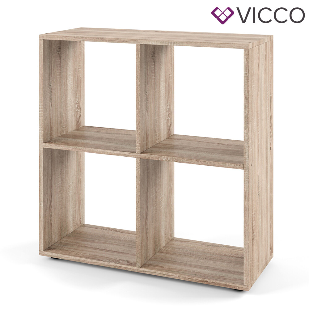 Vicco séparateur de pièce Tetra étagère pour livres sonoma 4