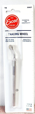 Excel Tools 30607 Aluminum Handle Pounce Wheel -- 7/16'' Tip (14 Teeth per Inch)