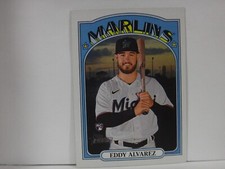 2021 Topps Heritage High Number Eddy Alvarez #528 Rookie RC