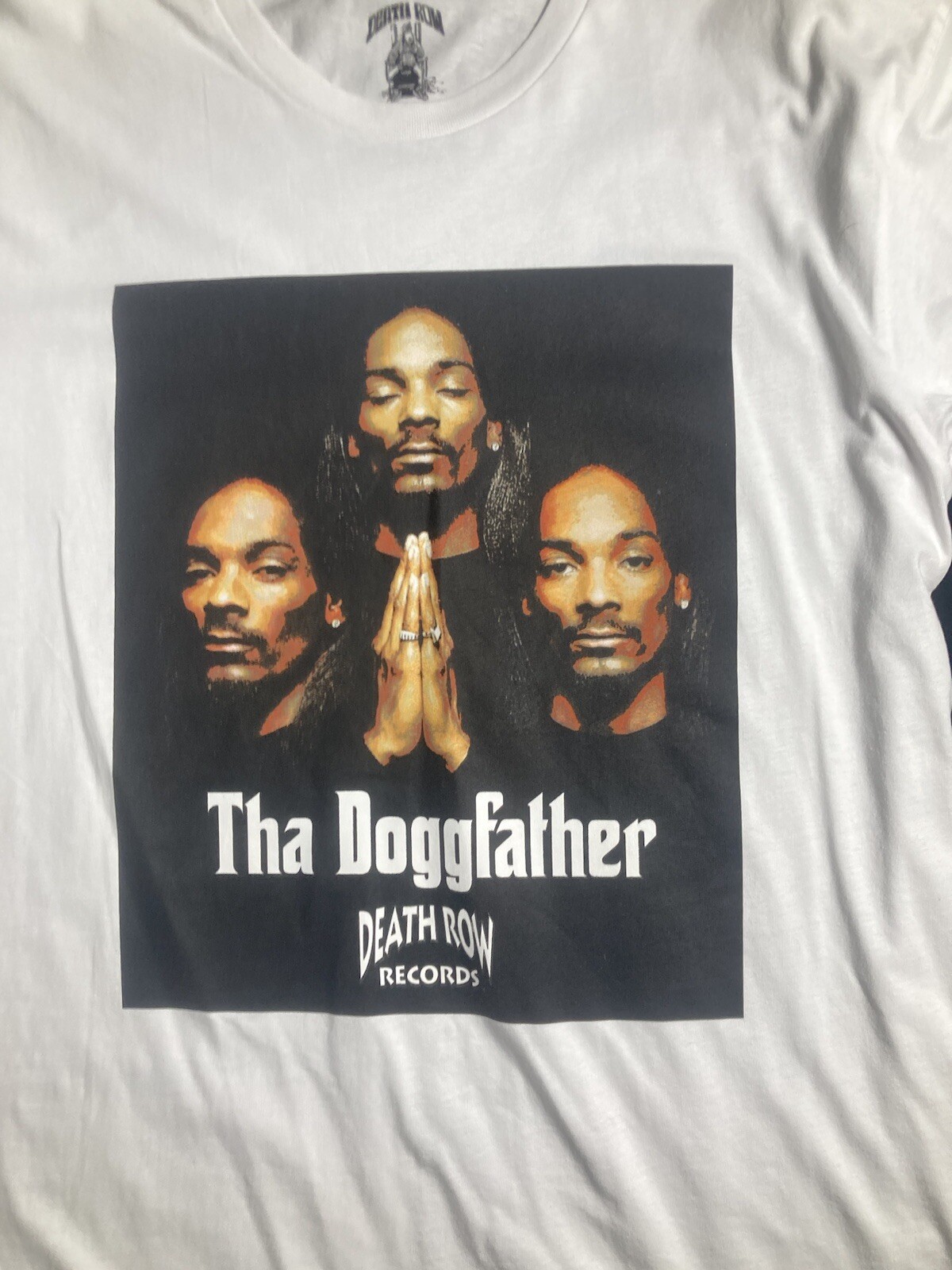 FILA T SHIRT THA DOGGFATHER SNOOP DOGG DEATH ROW RECORDS BIANCA GRAFICA MEDIA NUOVA
