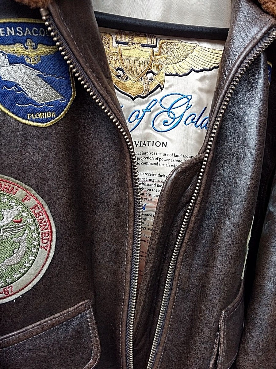 Schott NYC Wings of Gold Flight Jacket/Brown Antique Lambskin