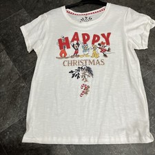 Ladies Disney Happy Christmas T Shirt Primark Size Medium 12/14 New