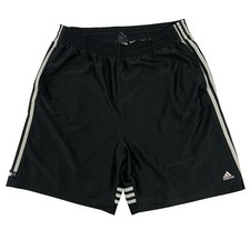 Adidas Black Dazzle 3 Stripe Basketball Shorts Mens 2XL XXL Silky Vintage