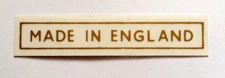Made in England GOLD vinyl frame decal TRIUMPH NORTON BSA UK