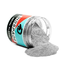 4oz Chrome 0.004 Silver Micro Metal Flake - Solvent Resistant Glitter