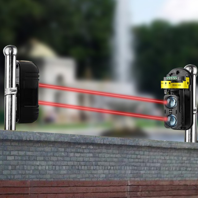 1 Paar Bewegungsmelder wasserdichter Doppelstrahl-Alarmmonitor mit hoher 1 Paar Bewegungsmelder wasserdichter Doppelstrahl-Alarmmonitor mit hoher