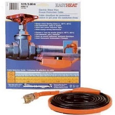 EasyHeat 18' Pipe Heating Cable, Prevent Pipe Freeze, Easy to Use, 7 Watt per fo